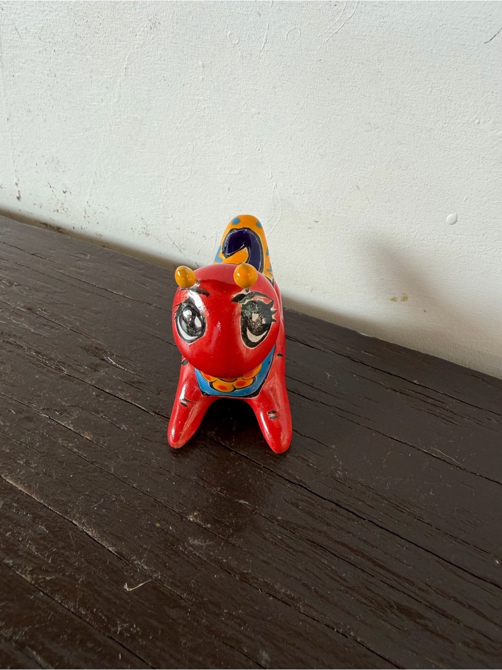 Red Colorful Talavera Cricket Decor
